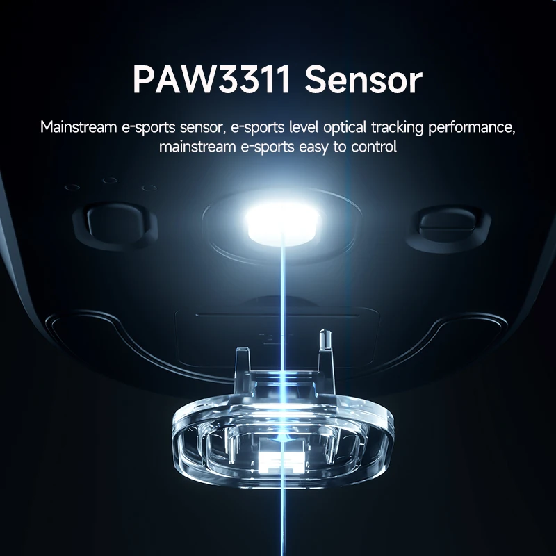 Mouse da gioco wireless MCHOSE G3 3 modalità (BT/2.4G/Type-C) 12000 DPI PAW3311 per mouse Esports di PC/laptop/tablet ﻿