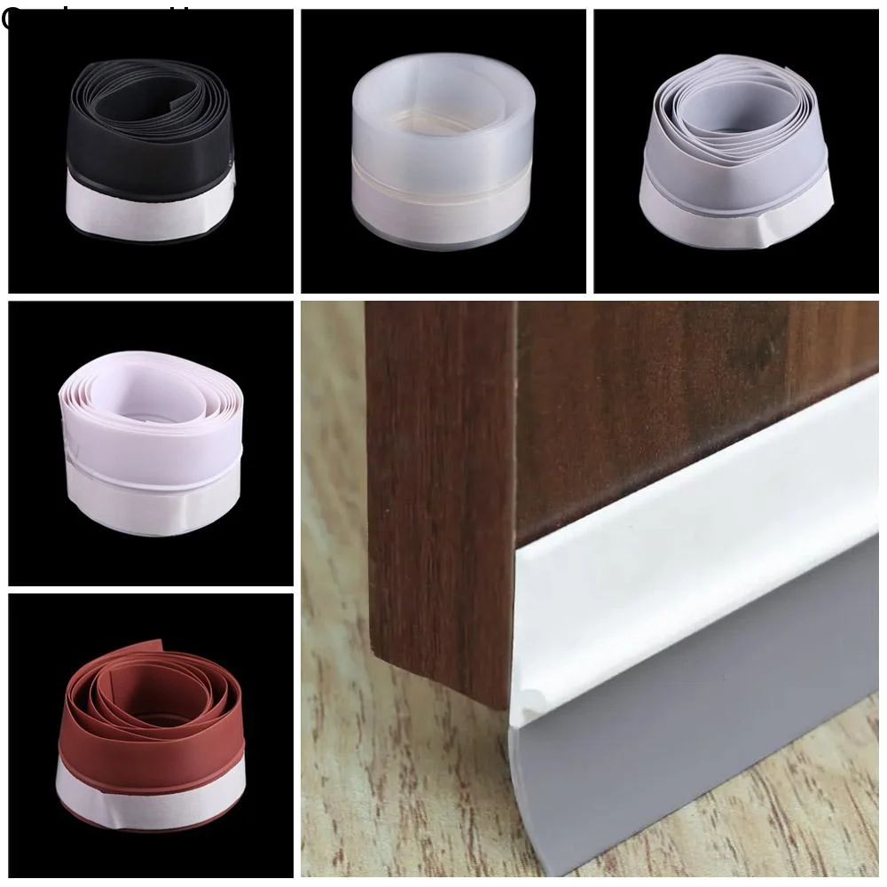 Self-adhesive Door Window Seal Rubber Warm Windproof Door Bottom Seal Strip Waterproof 1M Silicone Sealing Tape Security Doors