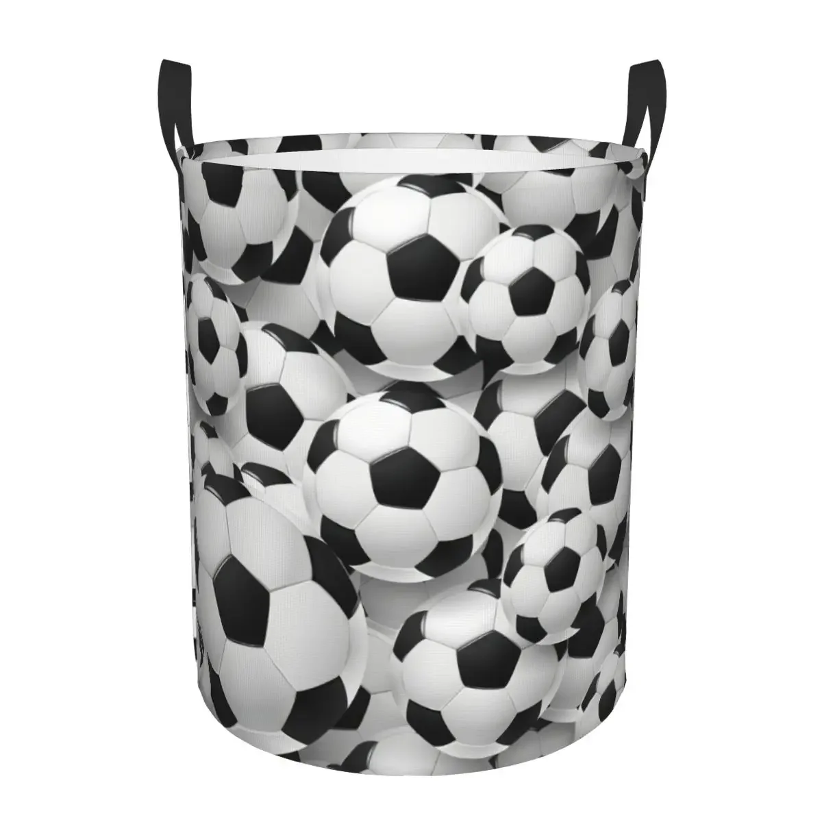 

Cool Soccerly Footbally Print Laundry Basket Foldable Large Clothes Storage Bin Baby Hamper