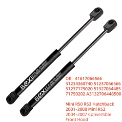 BOXI 2Pcs Front Hood Lift Support For Mini R50 R53 Hatchback 2001 - 2008 Mini R52 2004-2007 Convertible 51237066566 Lifts Struts