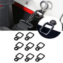 for Jeep Wrangler TJ JK JL JT 1997-2023 Car D-Ring Tie Down Screws Pull Buckle Anchor Ring Auto Interior Accessories Black Metal