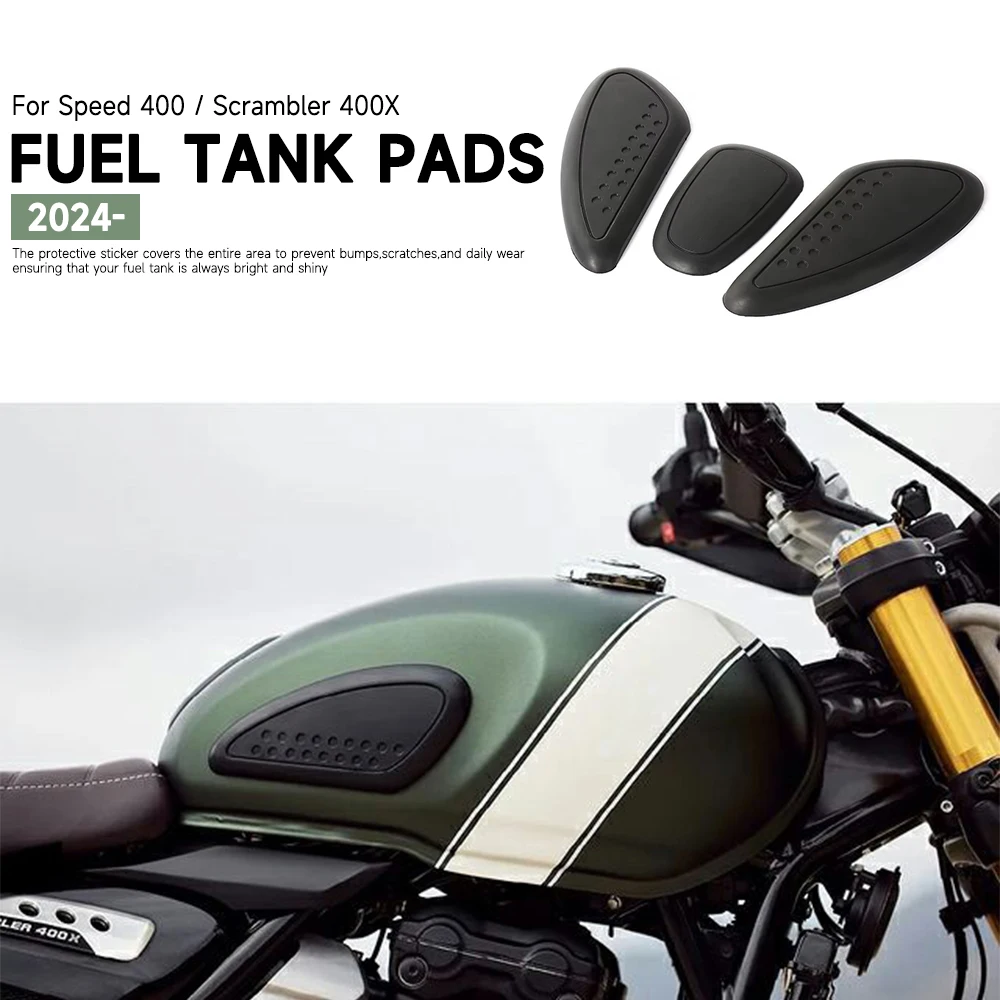 Motorcycle Fuel Tank Sticker For Speed SPEED 400 Scrambler 400X 2024 2025 Pad Rubber Anti Slip Traction Decal Kit Part New