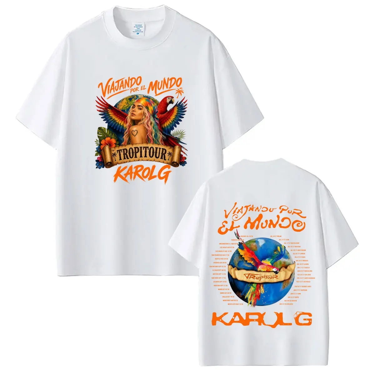 Karol G No Me Arrepiento De Sentir Tanto Album 2026 T-Shirt für Männer und Frauen Hip-Hop T-Shirt Kurzärmeliges Lässiges Lockeres Baumwoll-T-Shirt – Detail 3