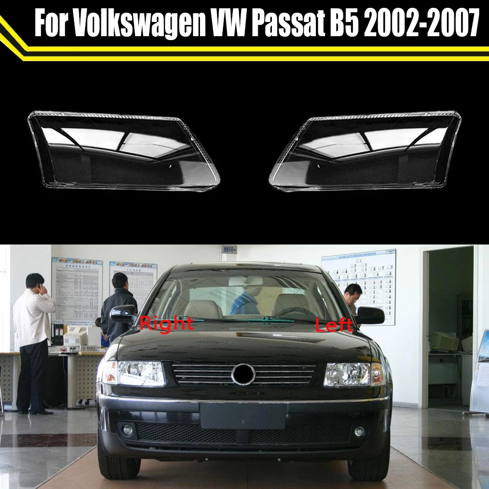 

Car Front Headlight Lens Cover For Volkswagen VW Passat B5 2002~2007 ​ Lampshade Glass Lampcover Caps Headlamp Shell Light Case