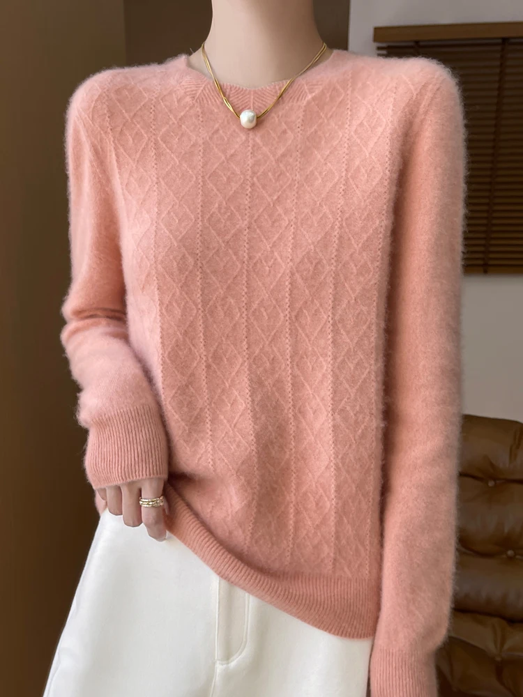 

Women's Merino Wool Sweater, O-Neck Pullover,Slim Fitting Cardigan, Knitted Jumpers, Lady Clothing, Fashion Trends, New Arrivals