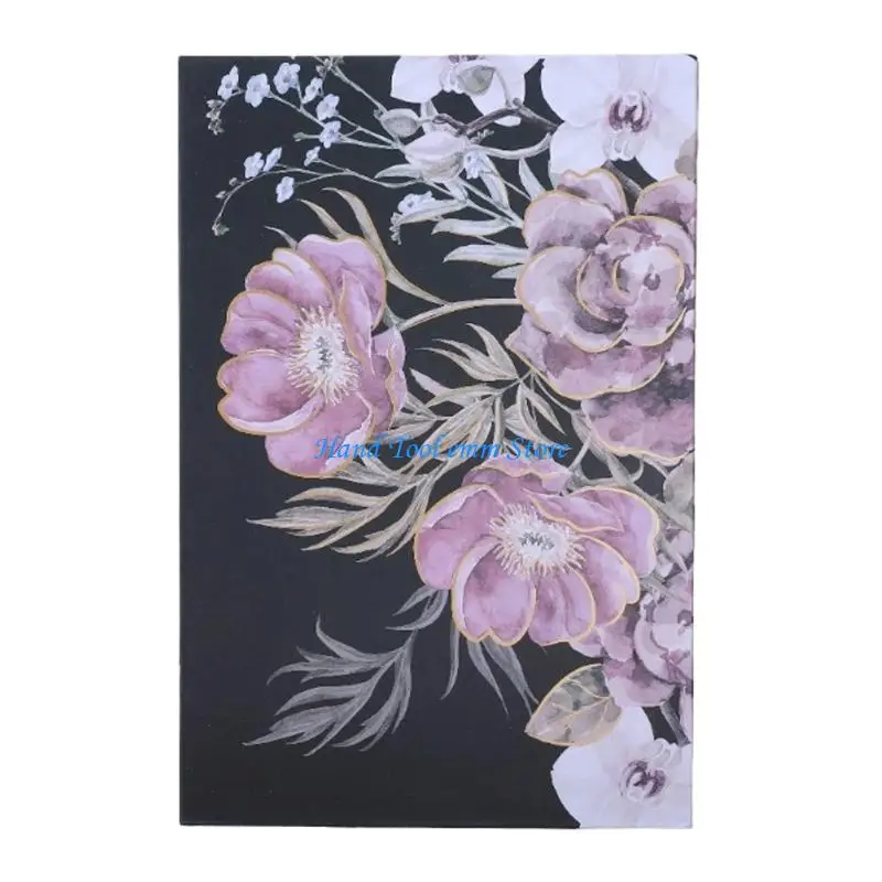 H37F Modern Flat Back Memory Book Scrapbook With Interchangeable Pages And Fashion Floral Cover Perfect For Photo Display