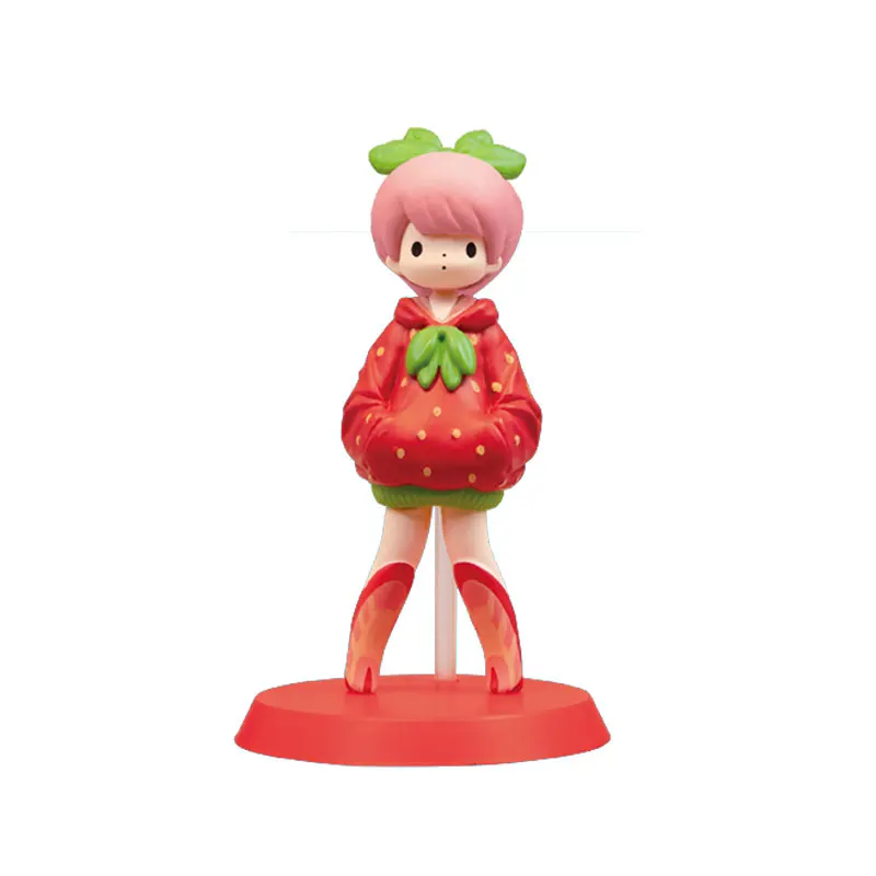 Qualia Cute Fruit Fashion Girl Gashapon Capsule Toys Watermelon Apple Muskmelon Anthropomorphic Figures Model Toy Gifts