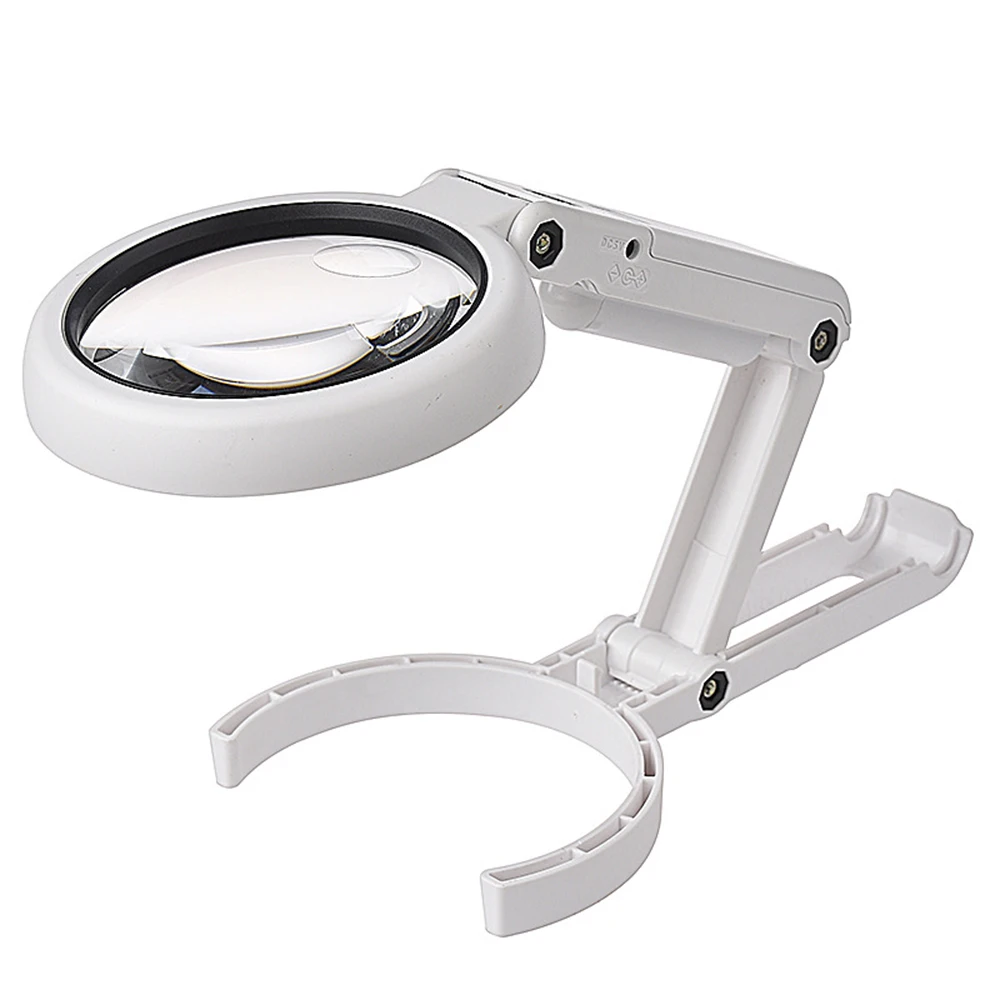 Foldable with 8 LED Light 5x 11x Stand Desk for Jewelry Appraisal Reading Repair Magnifying Glass Portable Handheld