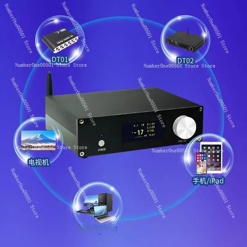 

A600Y 5.1-канальный Bluetooth-усилитель с пультом дистанционного управления, 6 независимых каналов регулировки, мощный бас, домашний кинотеатр