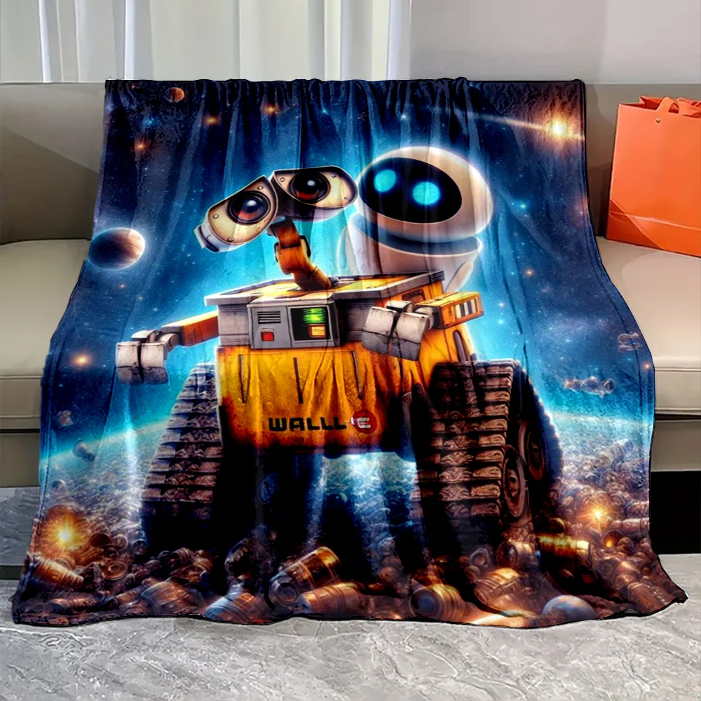 1PC Robot Disney Walle Eve Printed Blanket for Home Travel Sofa Soft and Comfortable Blanket for Adults and Kids Holiday Gifts