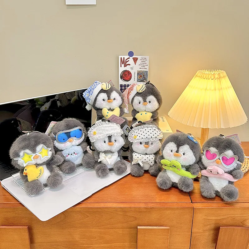 New 2nd Gen Cocoa Penguin Plush Toy Cute Stuffed Animal Lovely Soft Sleeping Pillow Birthday Gift for Girls Kids Bedroom Decor
