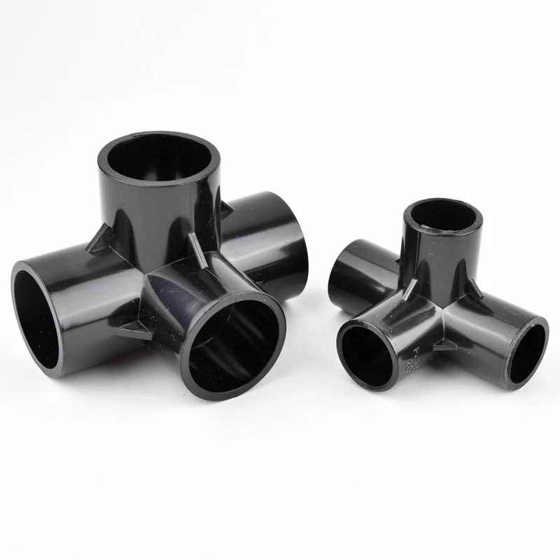 20/25/32mm Black PVC Pipe Connector 3/4/5/6-way Three-Dimensional Connector Garden Irrigation Water Tube Joint Fittings Adapter