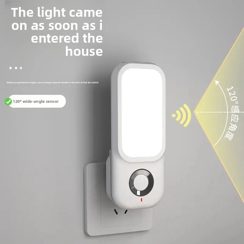 Portable Human Sensor Night Lamp Dual Power Supply Bedroom Decorative Light tool