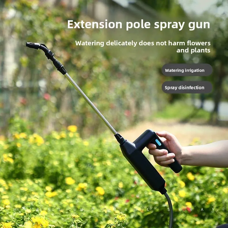 Electric Plant Sprayer Garden Sprayer with 8M 5M 3M Hose 3 nozzles Portable Battery Powered Watering Wand Yard Lawn Weeds Plants