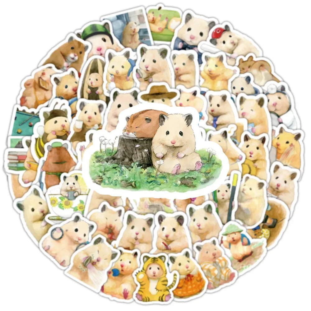 AliExpress GOGOTU 100PCS Kawaii Hamster Stickers Cute Animal Cartoon Graffiti DIY Decals Luggage Laptop Phone Guitar Bike Skateboard Toys Gifts