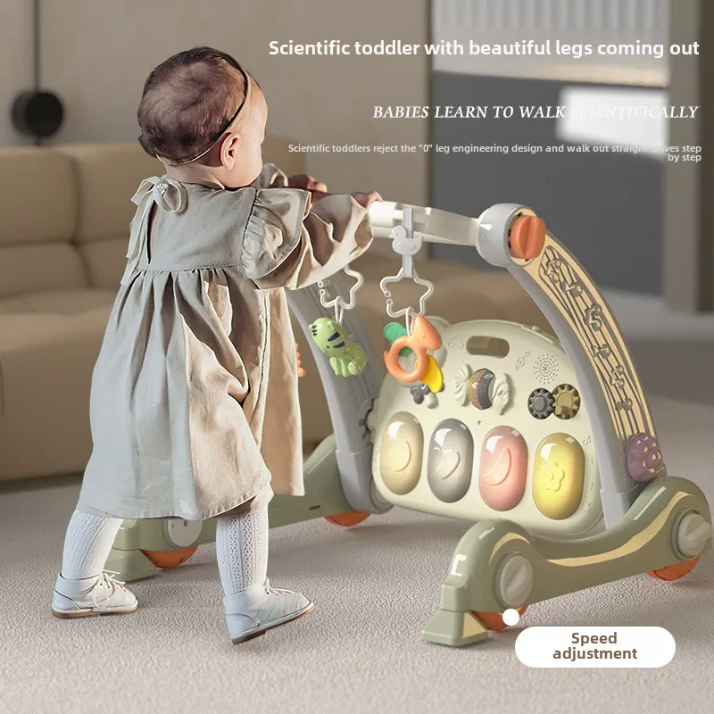 رف اللياقة البدنية بدواسة البيانو، إطار اللياقة البدنية للتعليم المبكر، مشاية أطفال متعددة الوظائف، 3 في 1 أنشطة للطفل #2