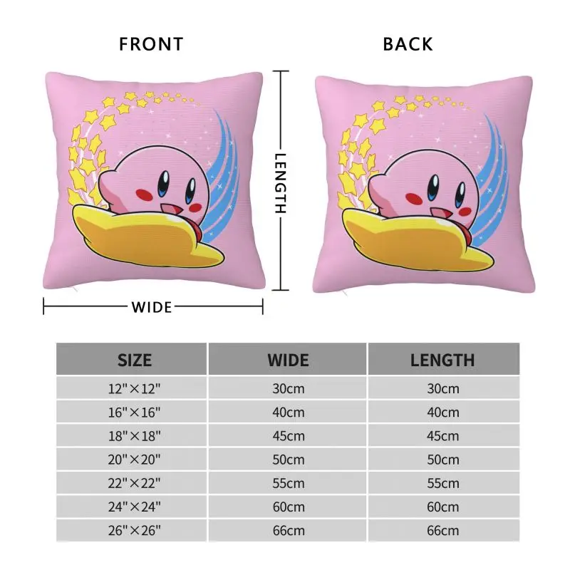 Custom Kirbys Ride A Shooting Star Pillow Case Nordic Cushion Cover Velvet Pillowcase view 6