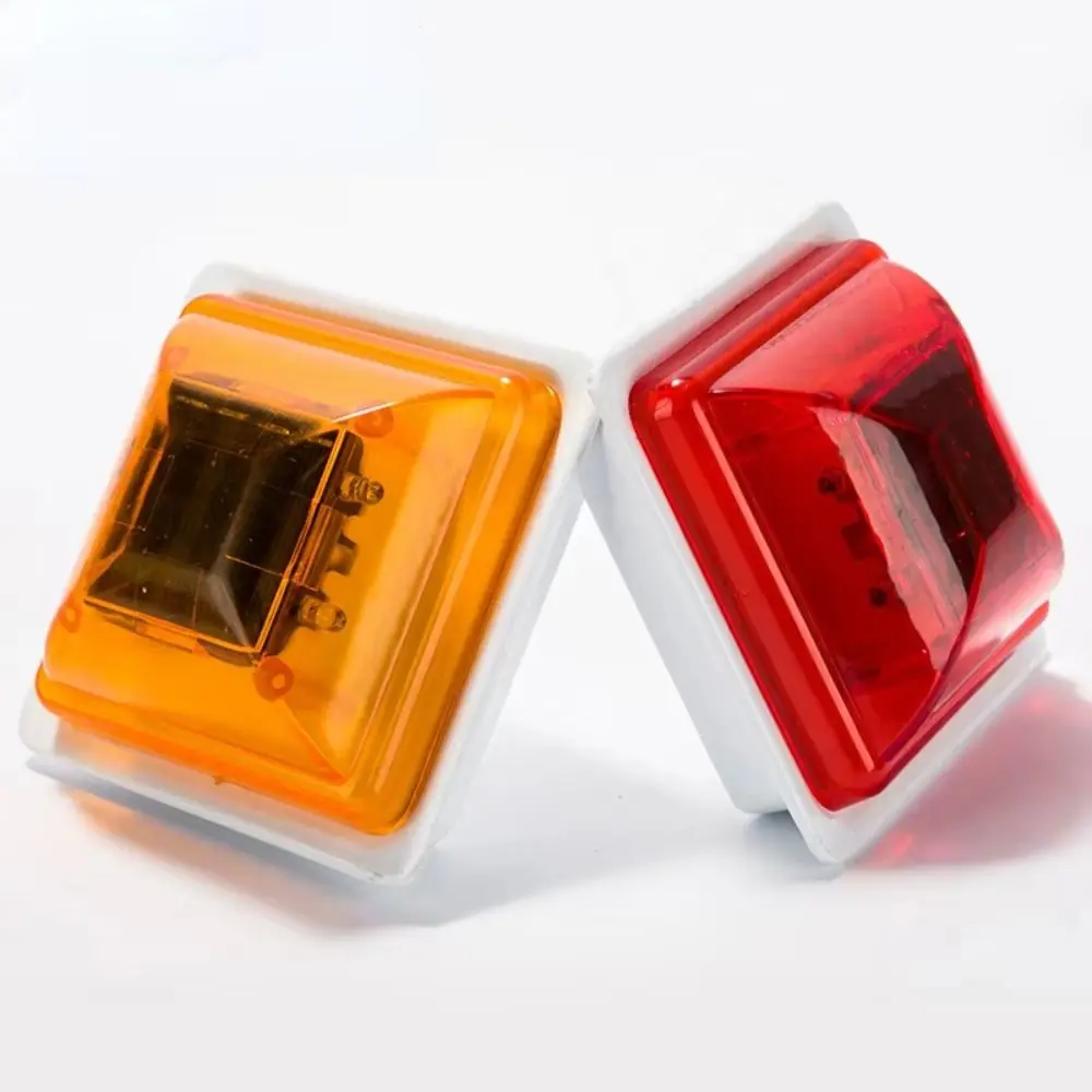 Rechargeable LED Solar Strobe Warning Lamp Waterproof Flashing Solar Guardrail Light Reflective Outdoor LED Outline Lights