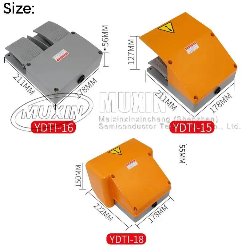 YDT1-15 YDT1-18 Treadle Pedal Foot Control Switch 250V 380V 10A Double Pedal Use For Bending Hine Punch