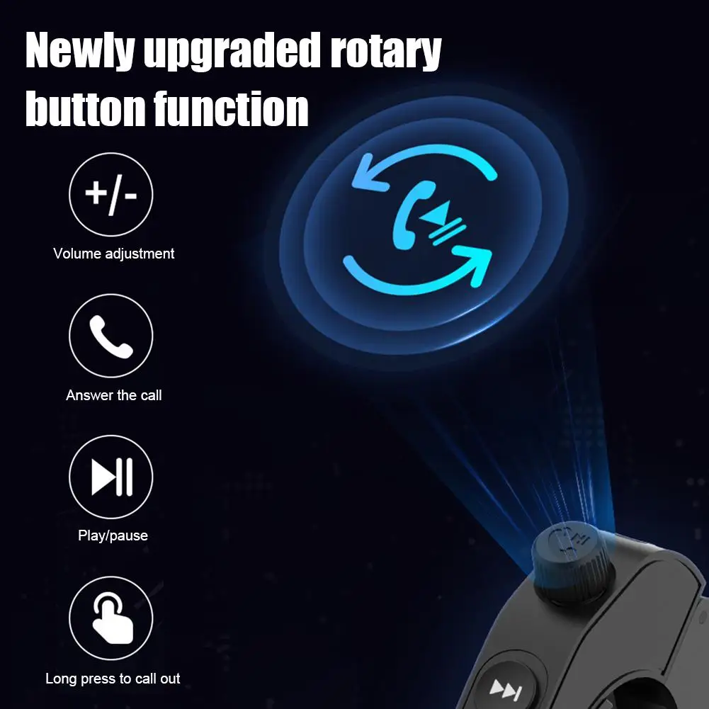 Motorcycle Handlebar Control Bluetooth-compatible Hands-free Calls Remote Control Waterproof Bike Handlebar Media Controller New