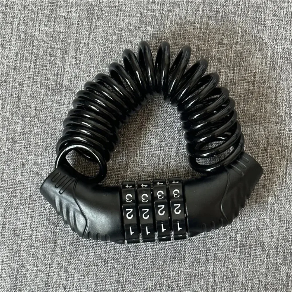 4 Digit Password Combination Portable Anti-theft Cable Lock Durable Classic Helmet Lock Chain Used For Scooter Bike Motorcycle - view 3