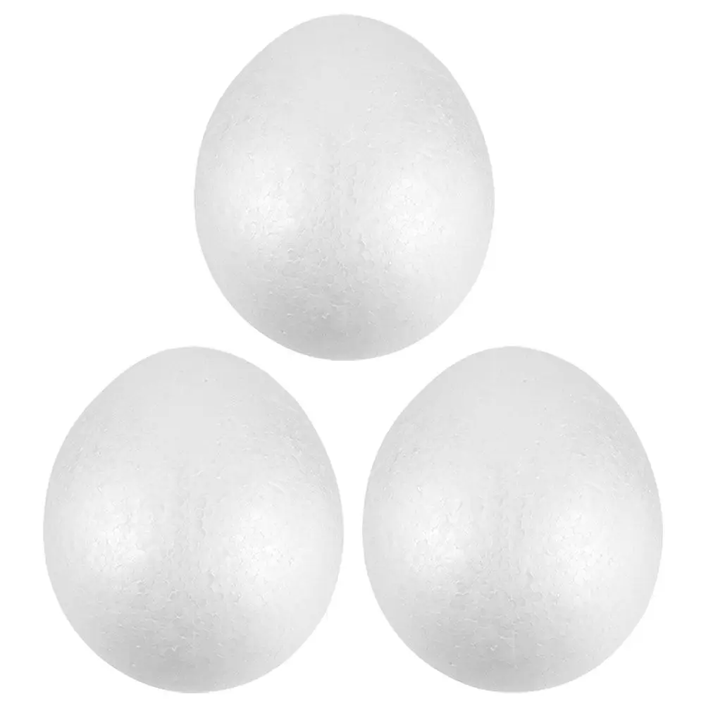 

Набор из 3 пустых пенопластовых пасхальных яиц для поделок, декораций для вечеринок, домашнего декора, росписи, имитация яиц для украшения