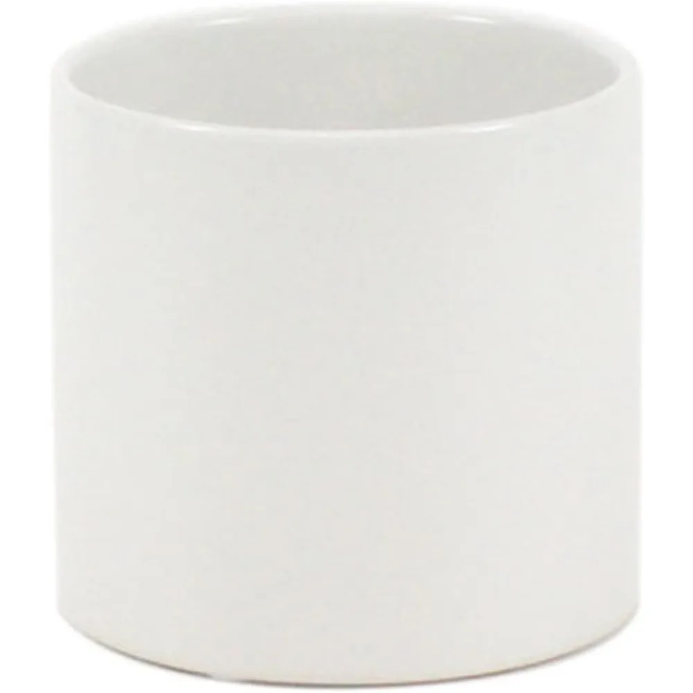 

Matte White Ceramic Cylinder Vase Width 5.5" Height 5", Flower Arrangements, Candle Holder, Terrarium Planter Pot,