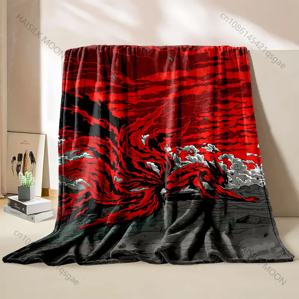 1PC Japan Mythology Fox K-Kurama Print Blanket Soft Fluffy Throw Kids Adult Quilt Sofa Bed Throw Blanket Outdoor Travel Camping