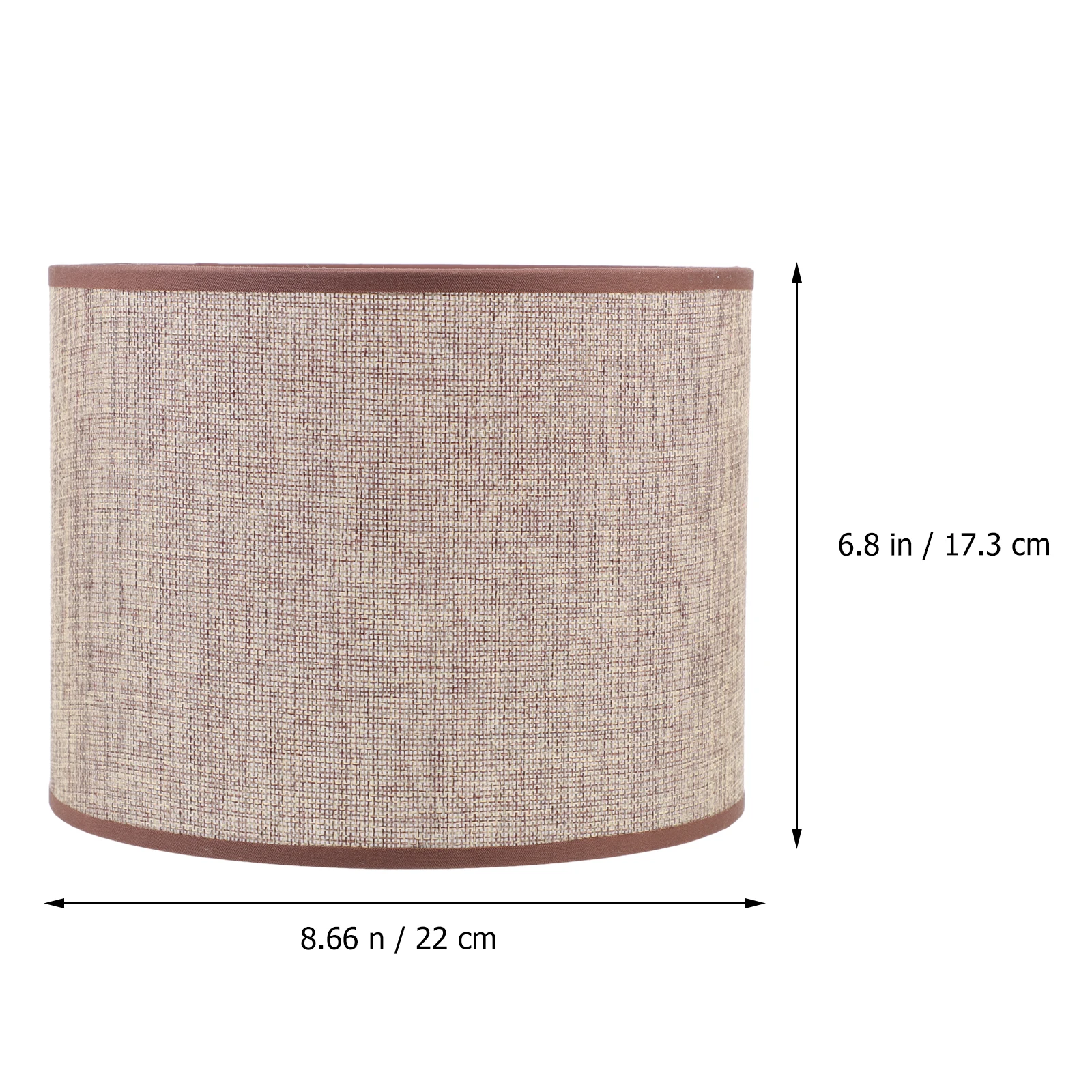 

1pc Coffee Lampshade Cloth Linen Cylindrical Stable Home Office Bedroom Light Cover Shade Accessory High-End Chic Art Modern