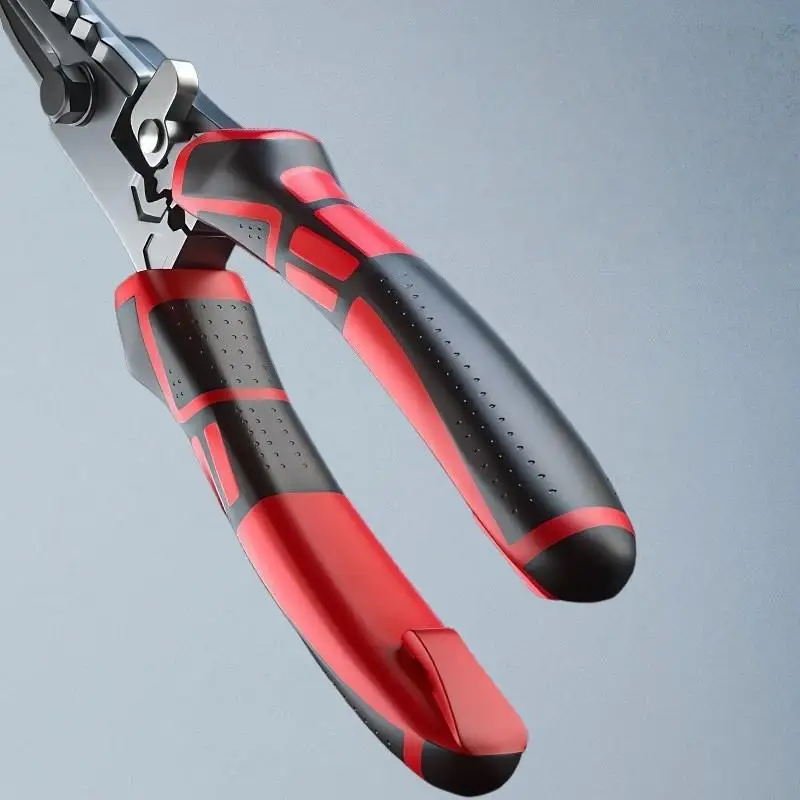 Heavy Duty Multifunctional Electrician Scissors Crimping Wire Cutter With Wrench For Metal Sheet Cable Cutting