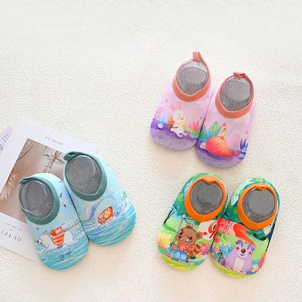 Baby Colorful Cartoon Animal Pool Beach Water Shoes Kids Children Swimming Surf Sports Sneakers Non-Slip Indoor Outdoor Socks