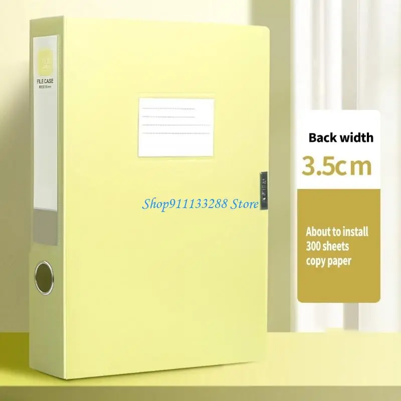 G88D Large Capacity Document Filling Box Waterproof Document Organiser File Storage Box For School Office 23.2x31.6x3.5cm