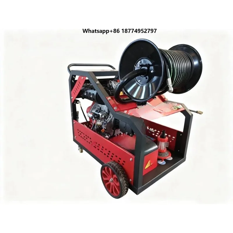 Pipeline Jet Cleaner Sewer Dredging Machine Drain Unblocker Mobile Sewer Flushing Washer Drainage Pipe Cleaning Equipment