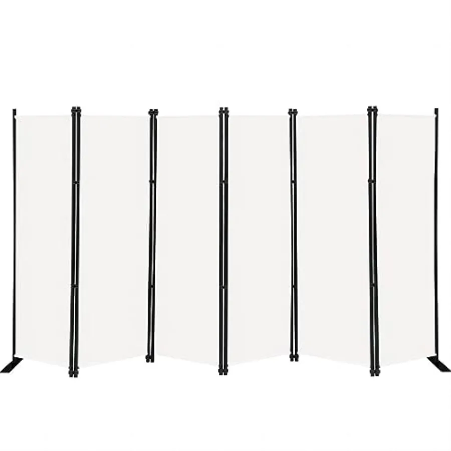 

Складная ширма-перегородка из 6 панелей, 2,7 м шириной, 1,8 м высотой, портативная, для офиса, белая