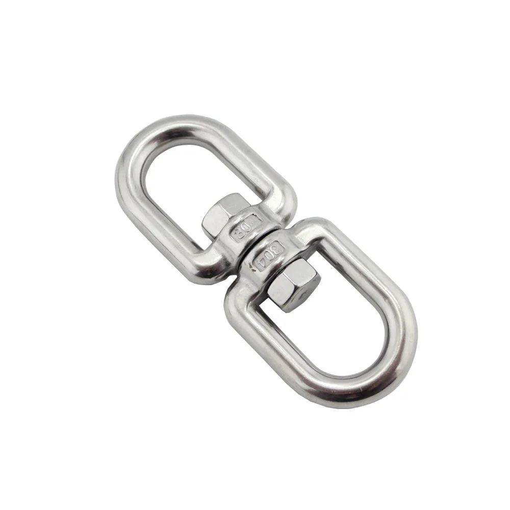 1PCS Eye To Eye Anchor Swivel 4mm 5mm 6mm 8mm 10mm Stainless Steel 304 Heavy Duty Stainless Steel Marine Anchor Chain Swivel