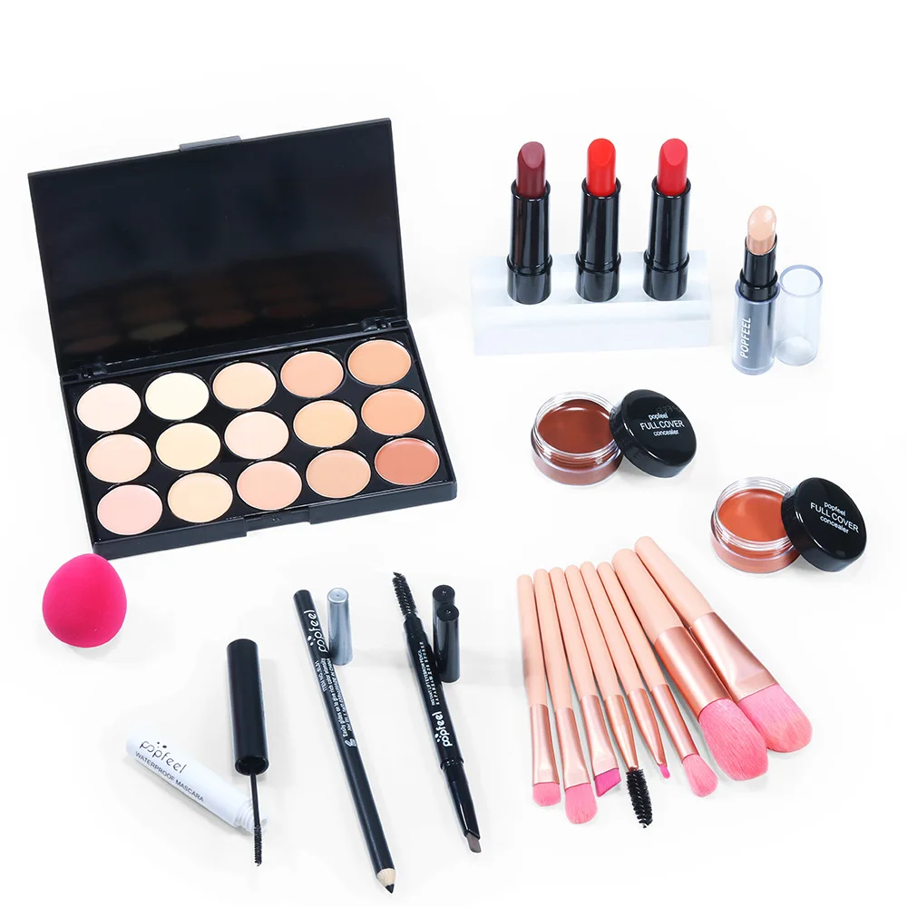 Bestseller Popfeel Make-up-Set, komplettes Set, All-in-One-Lidschatten-Palette, Eyeliner, Bronzer, Puder, Luxe-Sets, Geschenke, Damenkosmetik