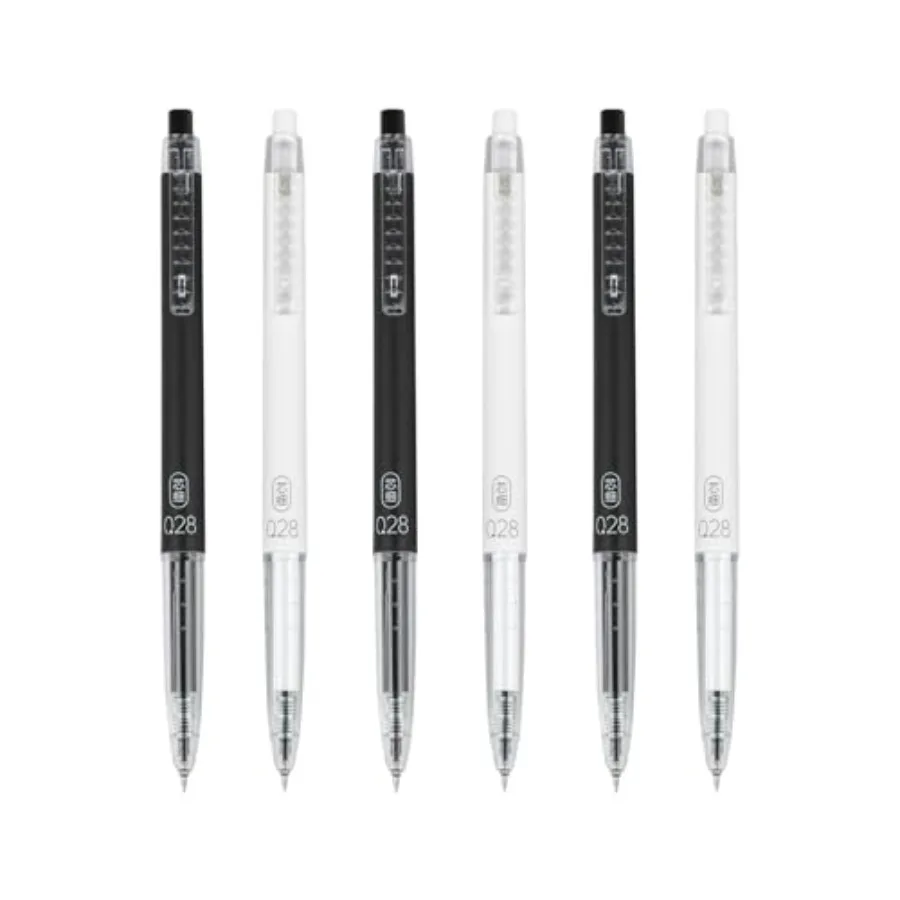 

Gel Pens 0.28mm Extra Fine Point Pen, Black Ink, Ball Point Pen for School, Office, Stationery Supplies 6 Packs