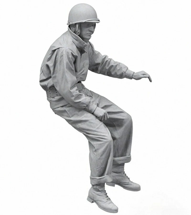 1/16 스케일 다이캐스트 수지 피규어 모델 키트 US M8 장갑차 승무원 조립되지 않고 도색되지 않음