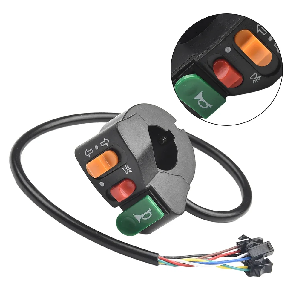 Turn Signal Switch Motorcycle Horn Horn ON-OFF Switch Multi-Function ON OFF 22mm PC&ABS Plastic 7/8