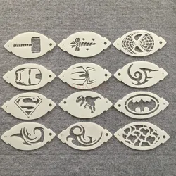 1PCS facial painting spray painting children's hand account hollow tattoo painting template ruler pattern spray painting mold
