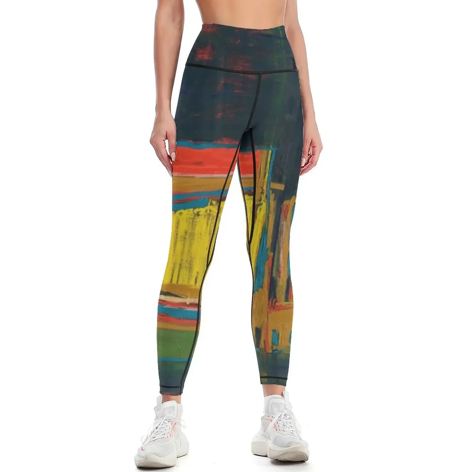 

Sunrise dark Leggings Women's sports Tight fitting woman leggins push up woman high waist Womens Leggings