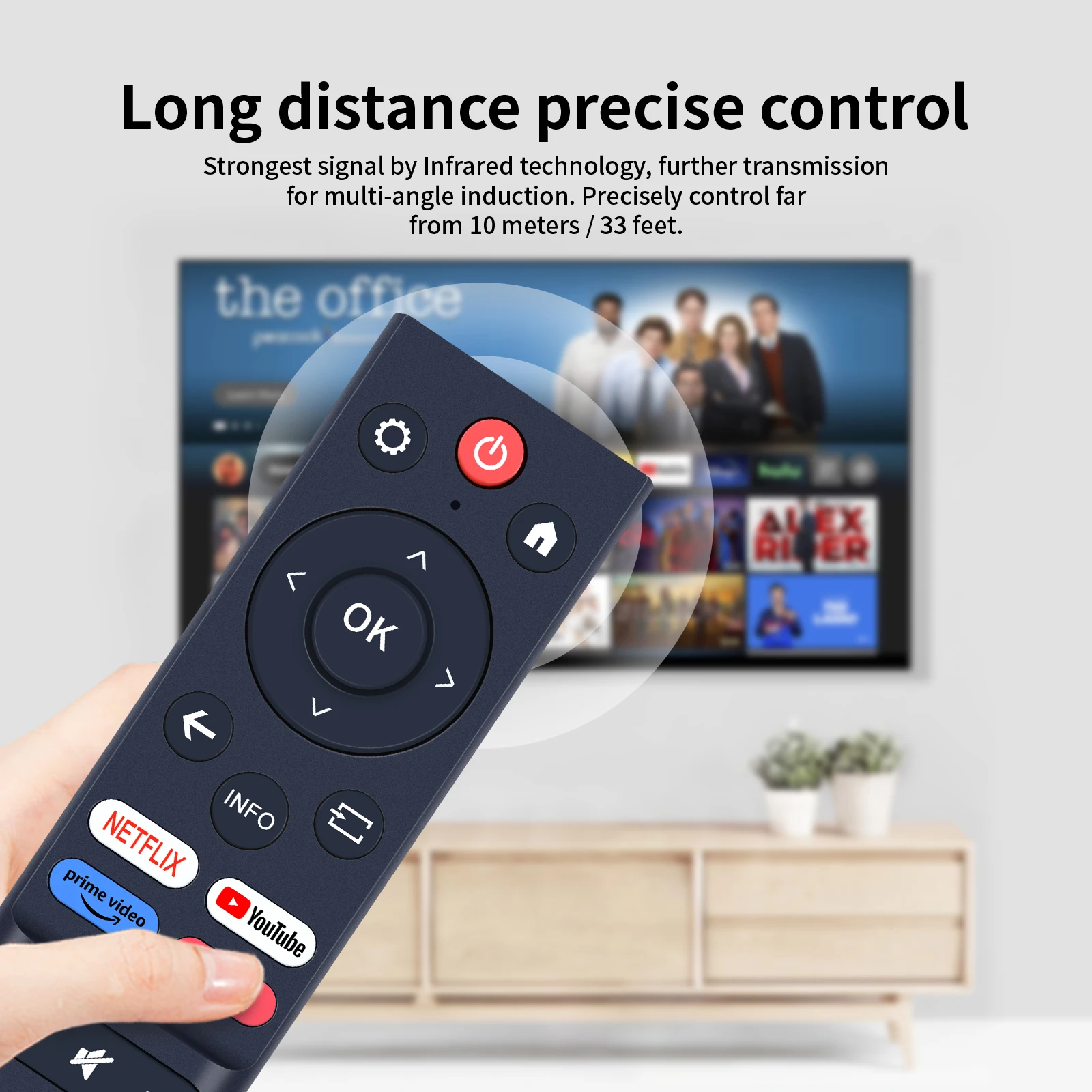 NexiGo PJ40 Ultra Outdoor Netflix 프로젝터용 새 리모컨