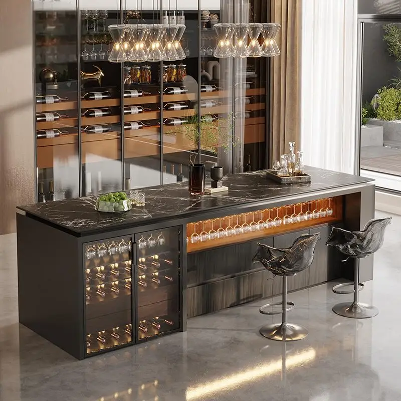 Luxury Stone Table, Custom Kitchen Island Dining Bar Countertop, Modern Open Kitchen Design, Premium Countertop Furniture