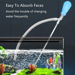 Aquarium Fish Tank Cleaning Tool Pipette Fish Tank Siphon Pump Water Changer Aquarium Accessories with Suction Defecation Tubes