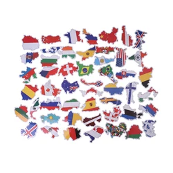 50PCS Car Motorcycle National Flags Stickers Toys for Children Countries Map Travel Sticker to DIY Scrapbooking Suitcase Laptop