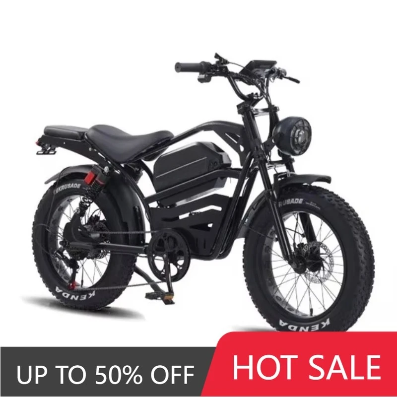 RRE QQA Environmentally friendly 48V 750W brushless off-road electric motorcycle 15Ah rear wheel hub motor lithium battery pedal