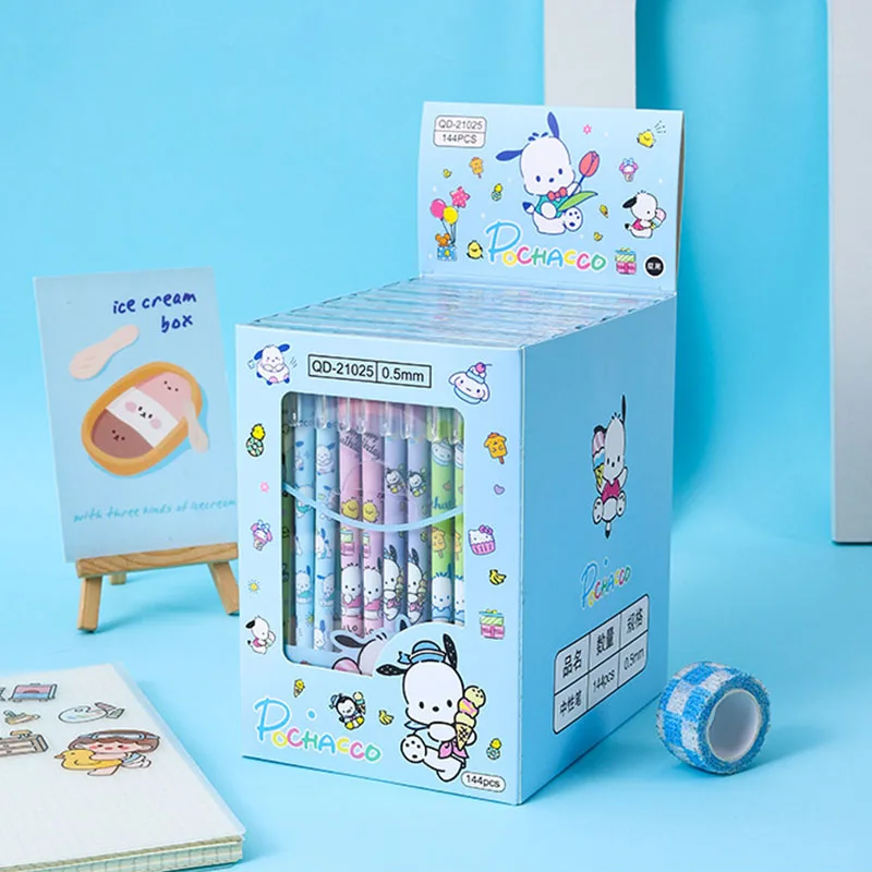 

48 pcs/lot Sanrio Creative Dog Erasable Gel Pen Cute 0.5mm Black/Blue Ink Neutral Pens Promotional Gift Office School Supplies