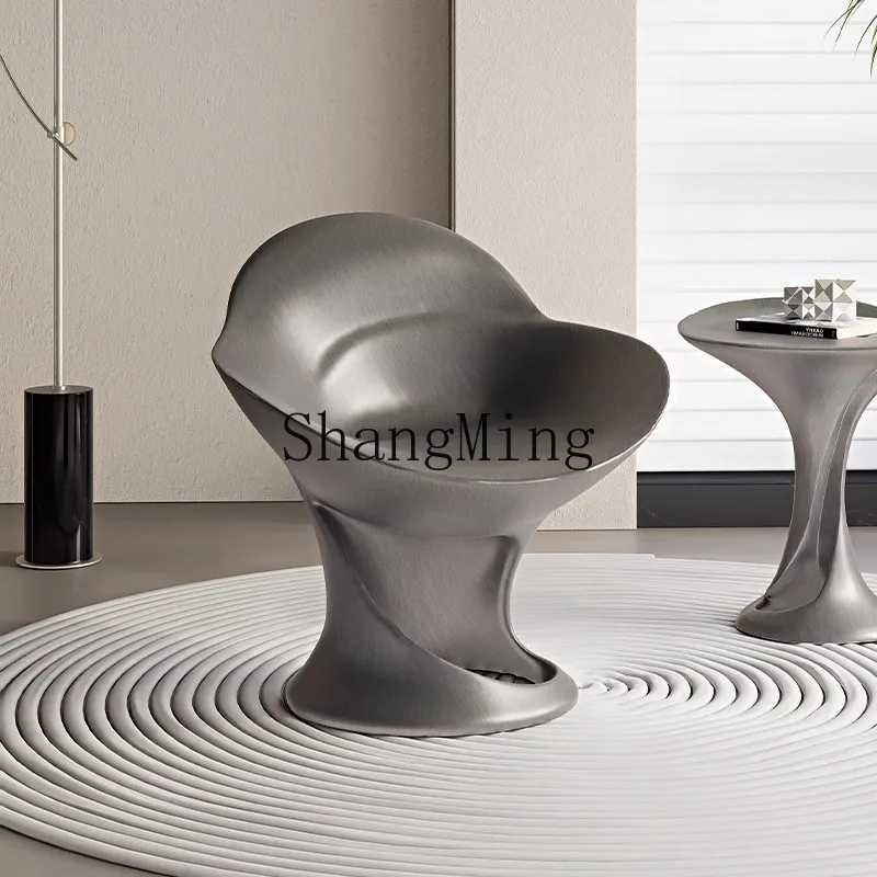 

CL creative stool backrest home modern light luxury high-end fiberglass single leisure chair