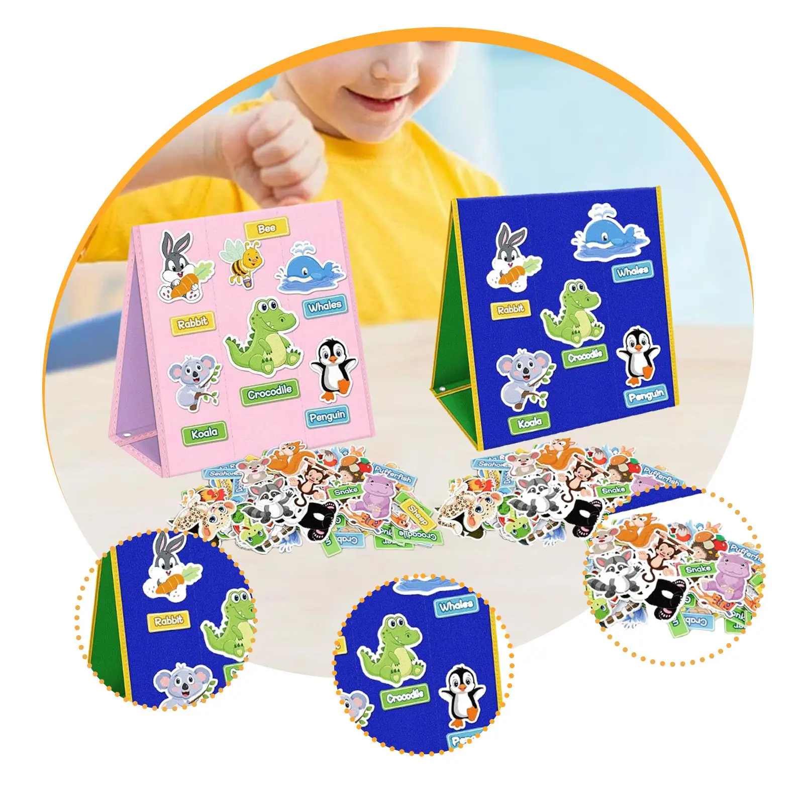

Foldable Felt Board Interactive Wall Hanging Storytelling Learning for Party
