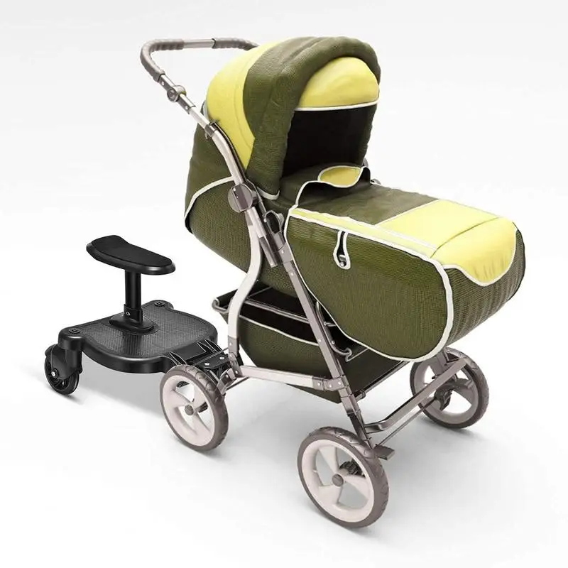 Tablero de pie para cochecito, accesorio para cochecito de niño pequeño, dispositivo de paseo con asiento extraíble, tabla planeadora para cochecito